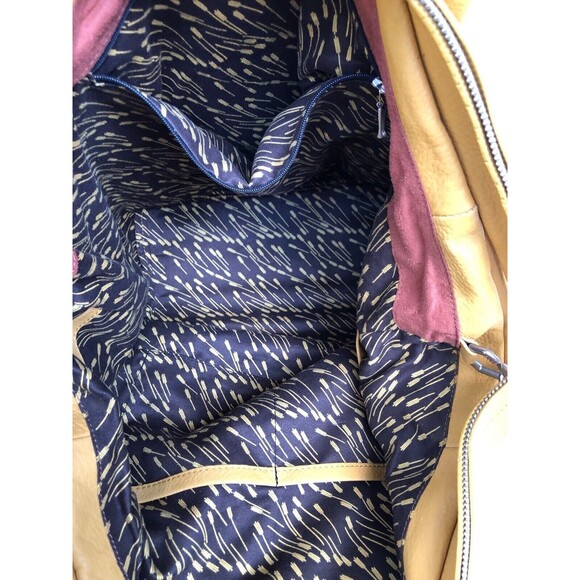 LIEBESKIND Berlin Mustard Leather Shoulder Hobo Bag Large With Shoulder Strap - Picture 16 of 16